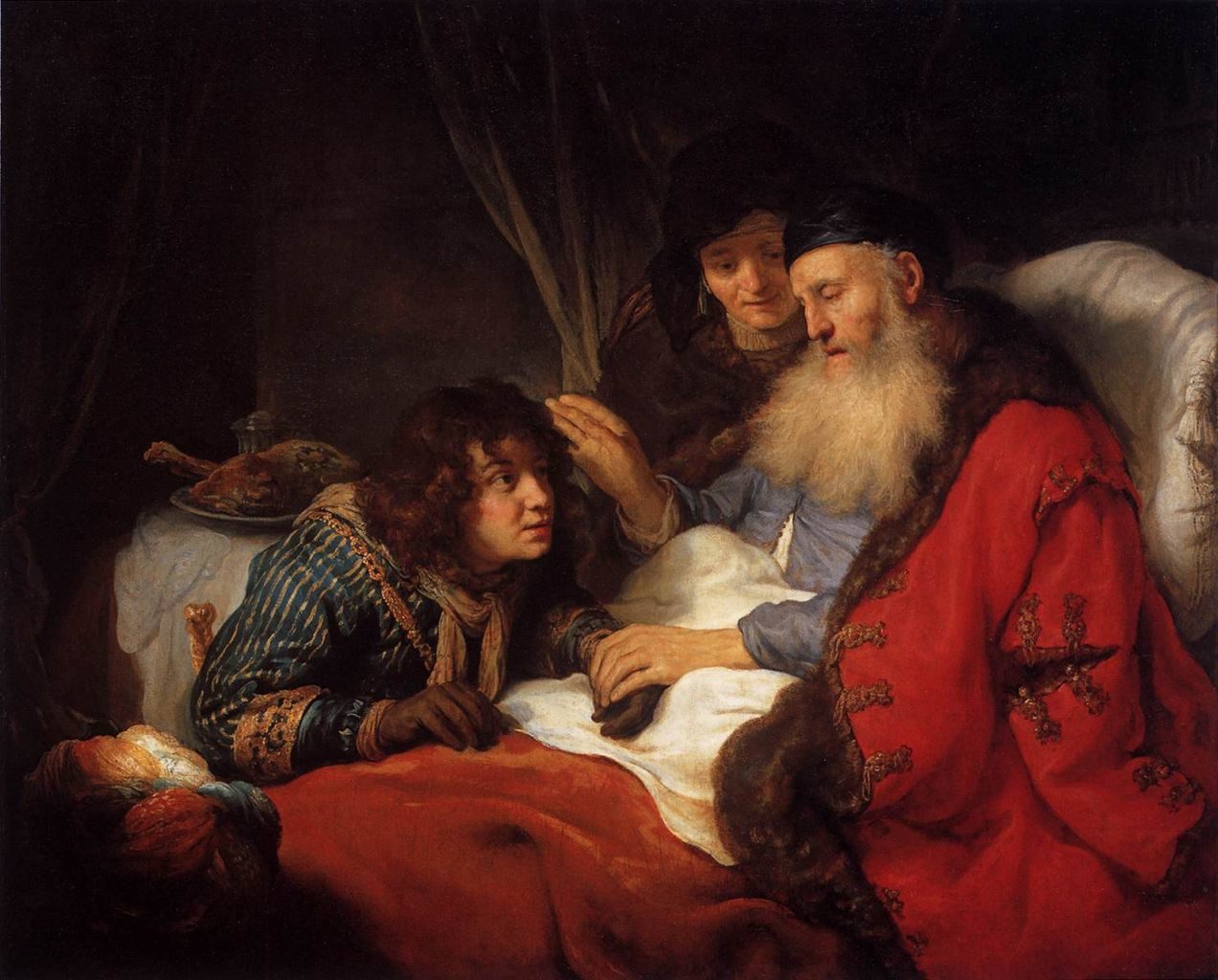 La bénédiction de Jacob par Isaac, un tableau de Govert Flinck