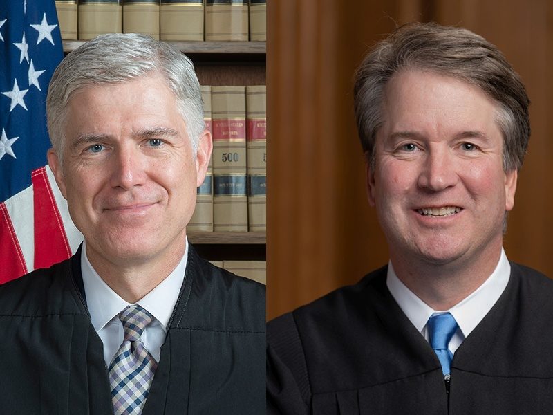 Portraits officiels des juges fédéraux Neil Gorsuch et Brett Kavanaugh