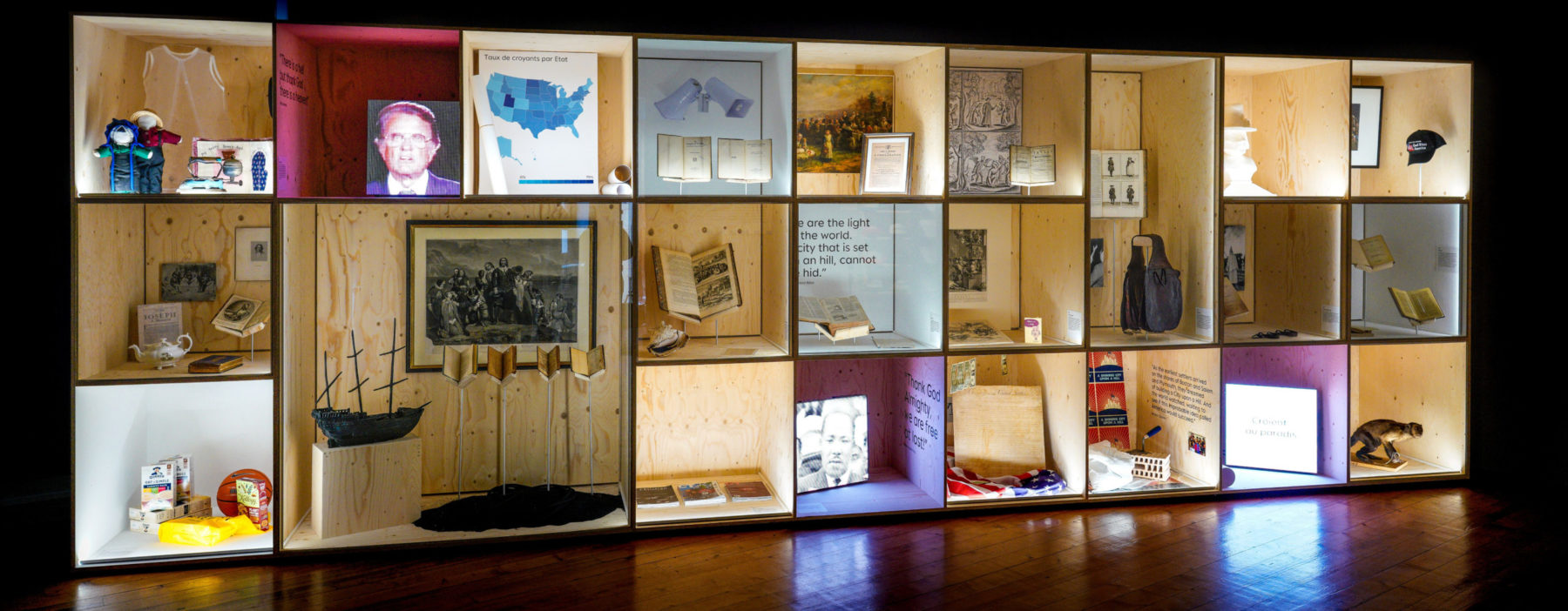 Visuel de l'exposition «Calvin en Amérique» mise sur pied au Musée international de la Réforme (MIR) de Genève.