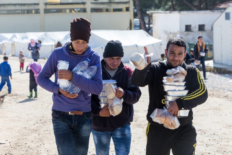 Des réfugiés syriens en Grèce