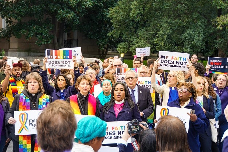 Manifestation pour l'égalité LGBTQ à Washington DC (Etats-Unis) en octobre 2019.