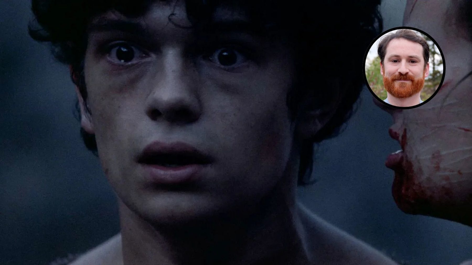 Noah Jupe, incarnant le jeune Jésus, l'air terrifié dans la nuit.