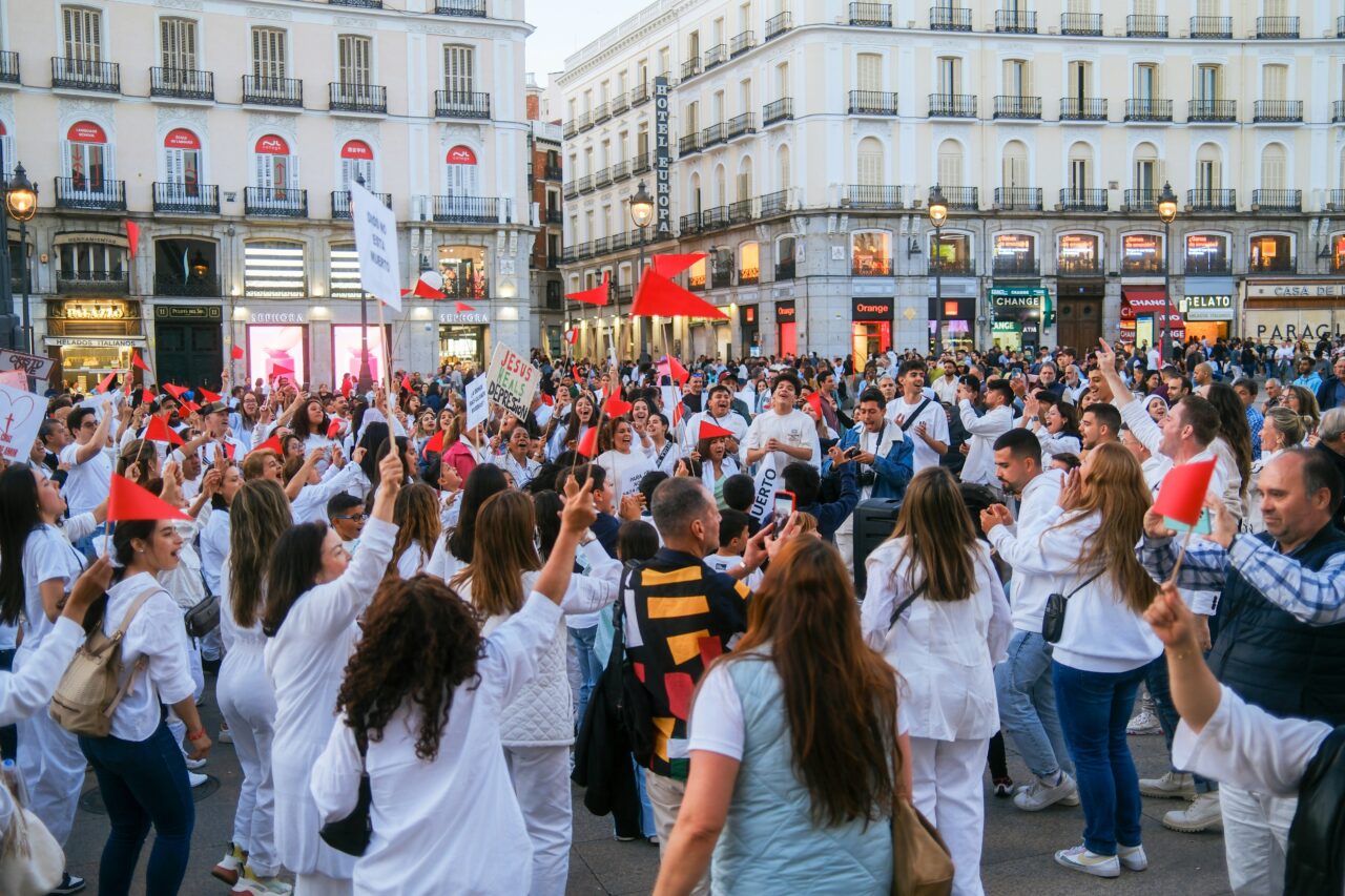 Un rassemblement de chrétiens à Madrid
