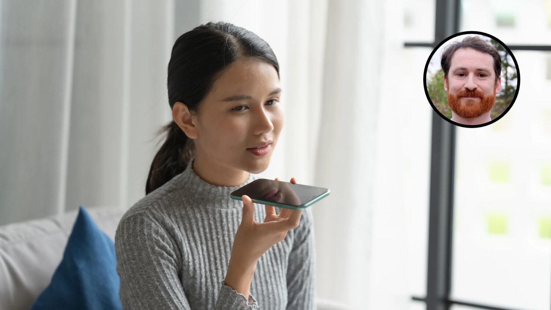 Femme parlant à son téléphone