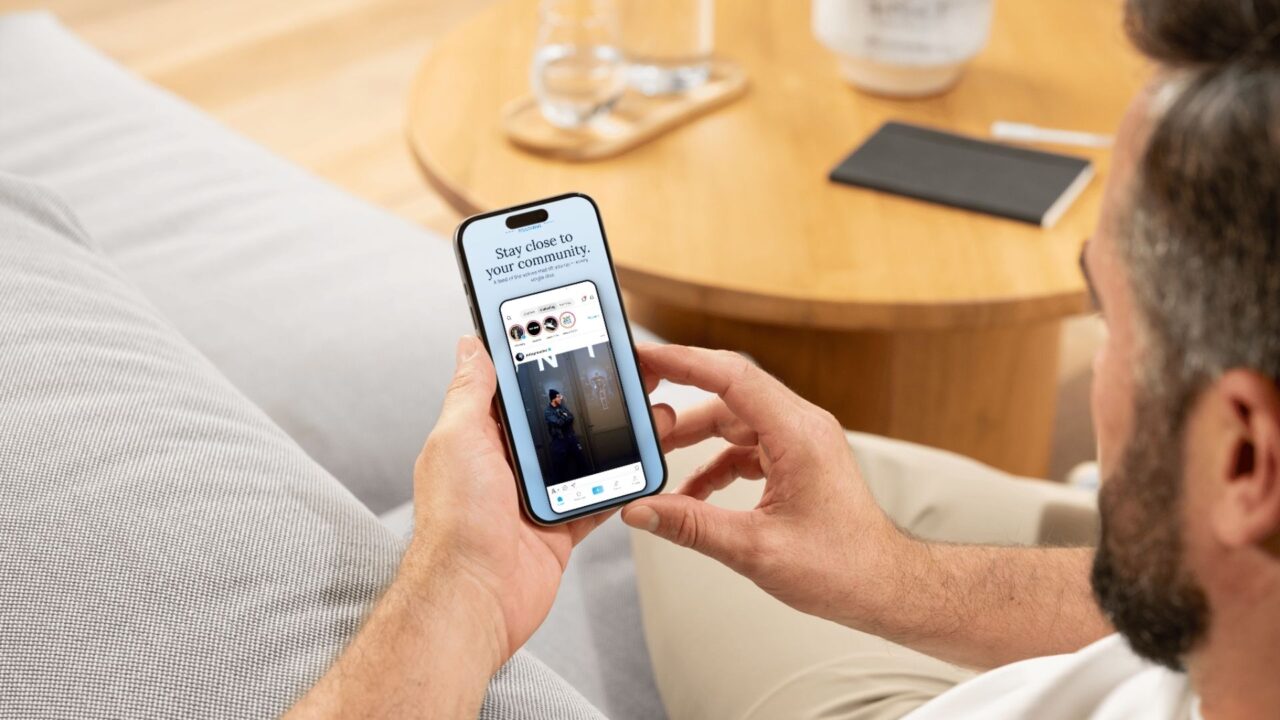 Capture d'écran de l'application theWell sur smartphone, montrant le fil de vidéos